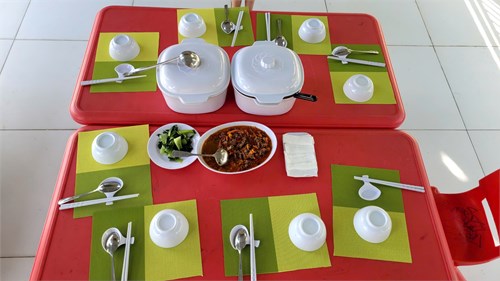 Trường tổ chức chuyên đề  Đổi mới bữa ăn trong trường mầm non  tại lớp Chồi 1, Lá 3