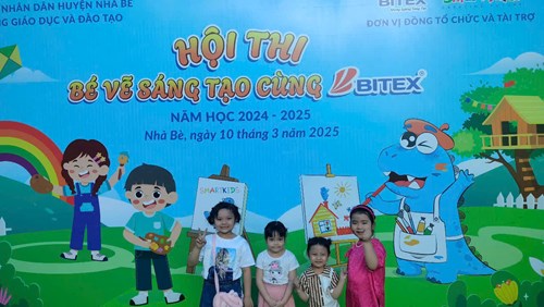 Các bé tham gia Hội thi  Sáng tạo cùng Bitex  cấp huyện năm học 2024-2025 . Đạt giải nhì bảng C, 01 giải khuyến khích ở bảng B, 02 giải khuyến khích ở bảng C