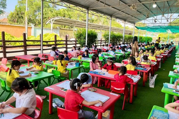 Trường mầm non Sao Mai tham gia Hội thi  Nét vẽ xanh   Huyện Nhà Bè năm học 2024-2025 tại trường MN Hướng Dương