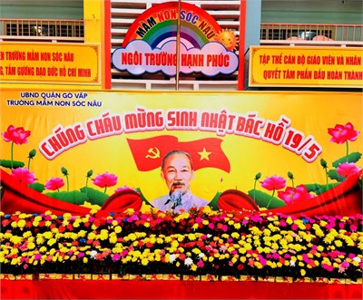 Hoạt động mừng sinh nhật bác hồ của cô và trò trường mầm non sóc nâu 19/5/2025