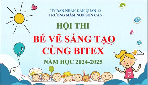 Hội thi  Bé vẽ sáng tạo cùng Bitex  năm học 2024-2025 tại trường Mầm non Sơn Ca 5