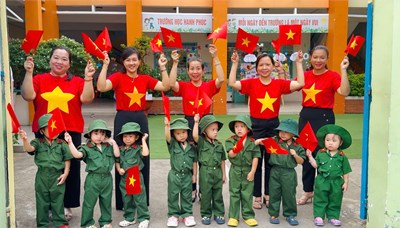 Ngày hội thể dục thể thao cho trẻ mầm non Chào mừng Kỷ niệm 50 năm giải phóng Miền Nam thống nhất đất nước