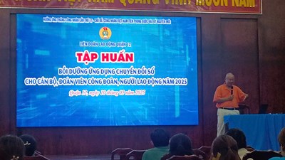 Tập huấn bồi dưỡng ứng dụng chuyển đổi số cho Cán bộ, đoàn viên công đoàn, người lao động năm 2025