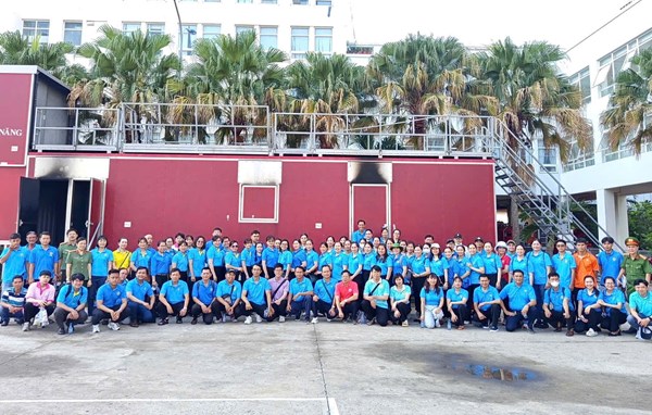 Tham gia tập huấn phòng cháy chữa cháy và cứu hộ cứu nạn do lđlđ quận tân bình tổ chức