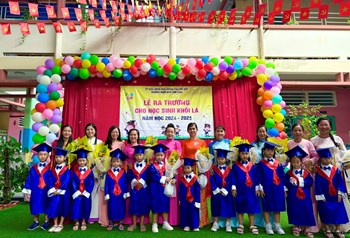 Trường mầm non tam bình tổ chức lễ ra trường cho khối lá năm học 2024 - 2025