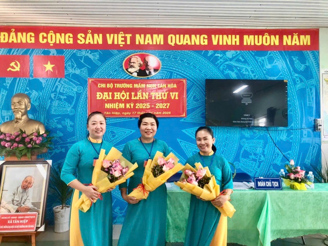 Chi bộ Trường Mầm non Tân Hòa tổ chức Đại hội Chi bộ lần thứ VI, nhiệm kỳ 2025 - 2027.