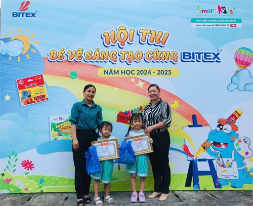 Học sinh Trường Mầm non Tân Hòa đạt giải khuyến khích Hội thi  Bé vẽ sáng tạo cùng Bitex  năm học 2024-2025.