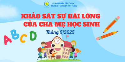 KHẢO SÁT HÀI LÒNG CHA MẸ HỌC SINH
Tháng 5/2025