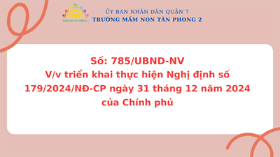 V/v triển khai thực hiện Nghị định số 179/2024/NĐ-CP ngày 31 tháng 12 năm 2024 của Chính phủ