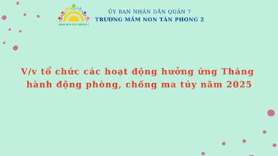 V/v tổ chức các hoạt động hưởng ứng Tháng 
hành động phòng, chống ma túy năm 2025