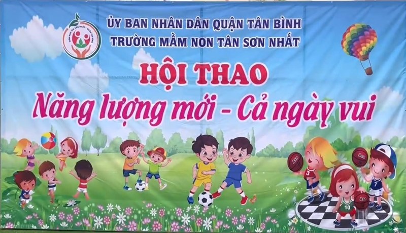 Trường mầm non Tân Sơn Nhất - quận Tân Bình tổ chức Hội thao  Năng lượng mới - Cả ngày vui 