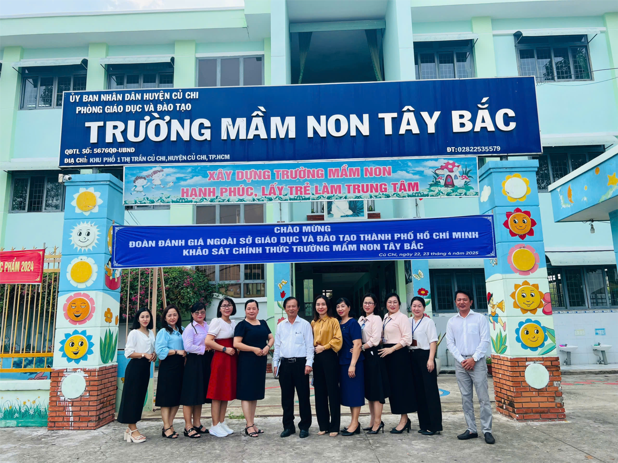 Trường Mầm non Tây Bắc đón tiếp Đoàn Đánh giá ngoài -Khảo sát chính thức vào ngày 22,23/04/2025