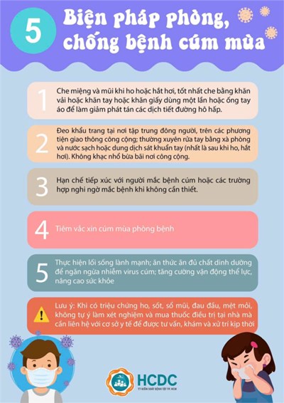 Biện pháp phòng, chống bệnh cúm mùa