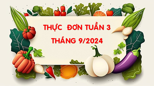 Thực đơn tuần 3 tháng 9/2024