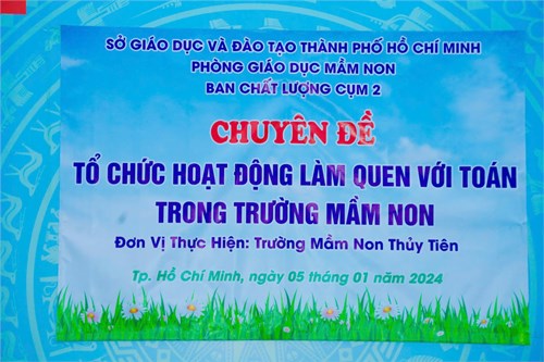 Trường Mầm non Thủy Tiên tổ chức chuyên đề Thành phố  Hoạt động làm quen với toán cho trẻ trong trường mầm non 