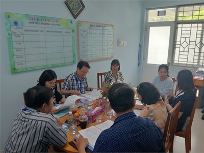 Trường Mầm non Trạng Nguyên đón đoàn kiểm tra công tác y tế trường học năm học 2024-2025.