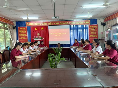 Chi bộ trường mầm non trường thạnh họp chi bộ định kỳ tháng 5 /2025