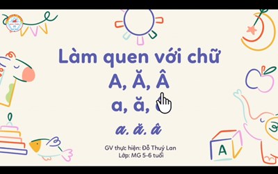 Làm quen chữ A,Ă,Â