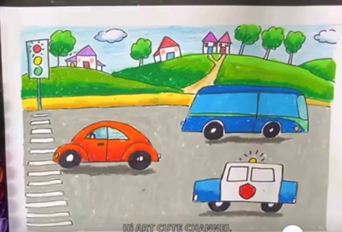 Vẽ phương tiện giao thông đường bộ