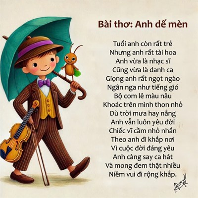 Thơ: Anh  dế mèn