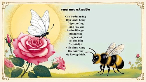 Thơ:   Ong và Bướm 