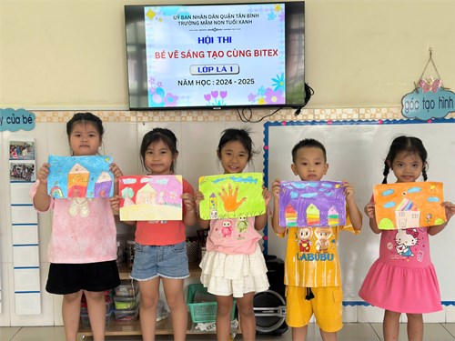 Hội thi Bé vẽ sáng tạo cùng Bitex năm học 2024 - 2025 của lớp Lá 1