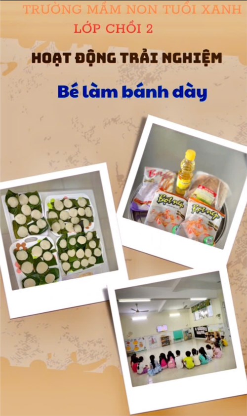 Trải nghiệm làm bánh giầy (Chồi 2)