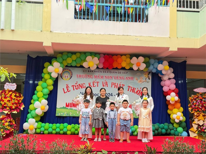 Sáng 29/5/2025, Trường Mầm non Vàng Anh tổ chức lễ tổng kết phát thưởng cho các bé.