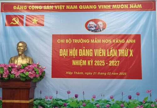 Chi bộ Trường Mầm non Vàng Anh
Tổ chức Đại hội chi bộ lần thứ X, nhiệm kỳ 2025 - 2027
