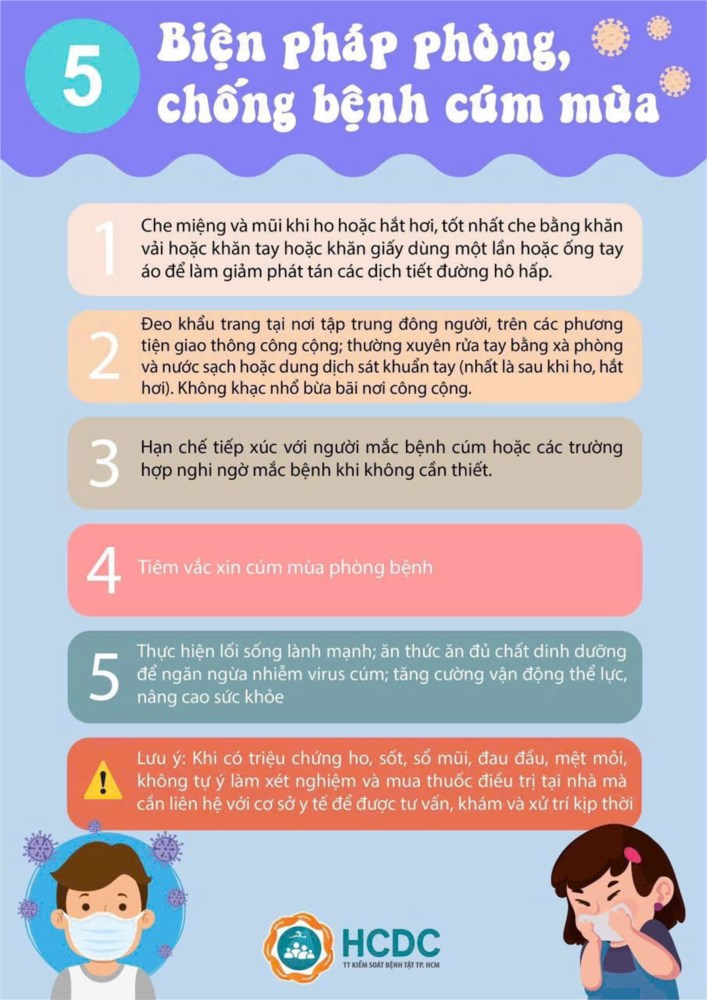 Biện pháp phòng, chống bệnh cúm mùa