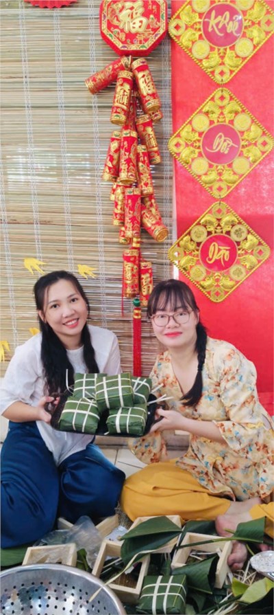 Trường mầm non Vườn Hồng tổ chức Hội Chợ Xuân cho các bé