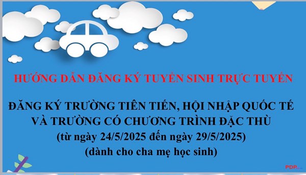 Hướng dẫn đăng ký tuyển sinh trực tuyến