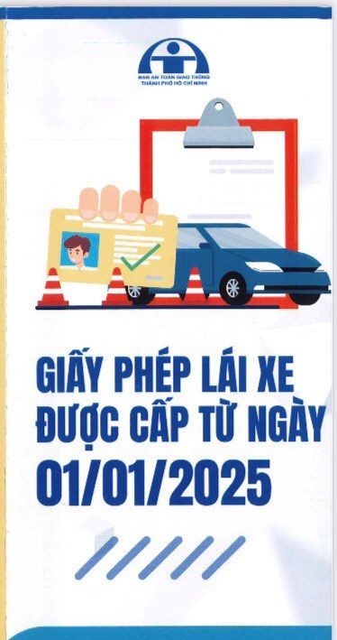 Giấy phép lái xe được cấp từ ngày 01/01/2025