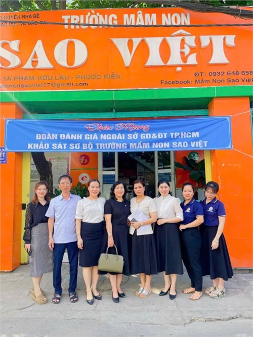 Trường Mầm Non Sao Việt vinh dự đón đoàn khảo sát sơ bộ của Sở Giáo Dục.