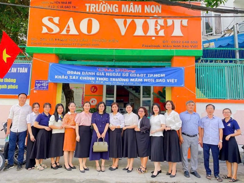 Trường Mầm non Sao Việt đón đoàn khảo sát chính thức đánh giá ngoài